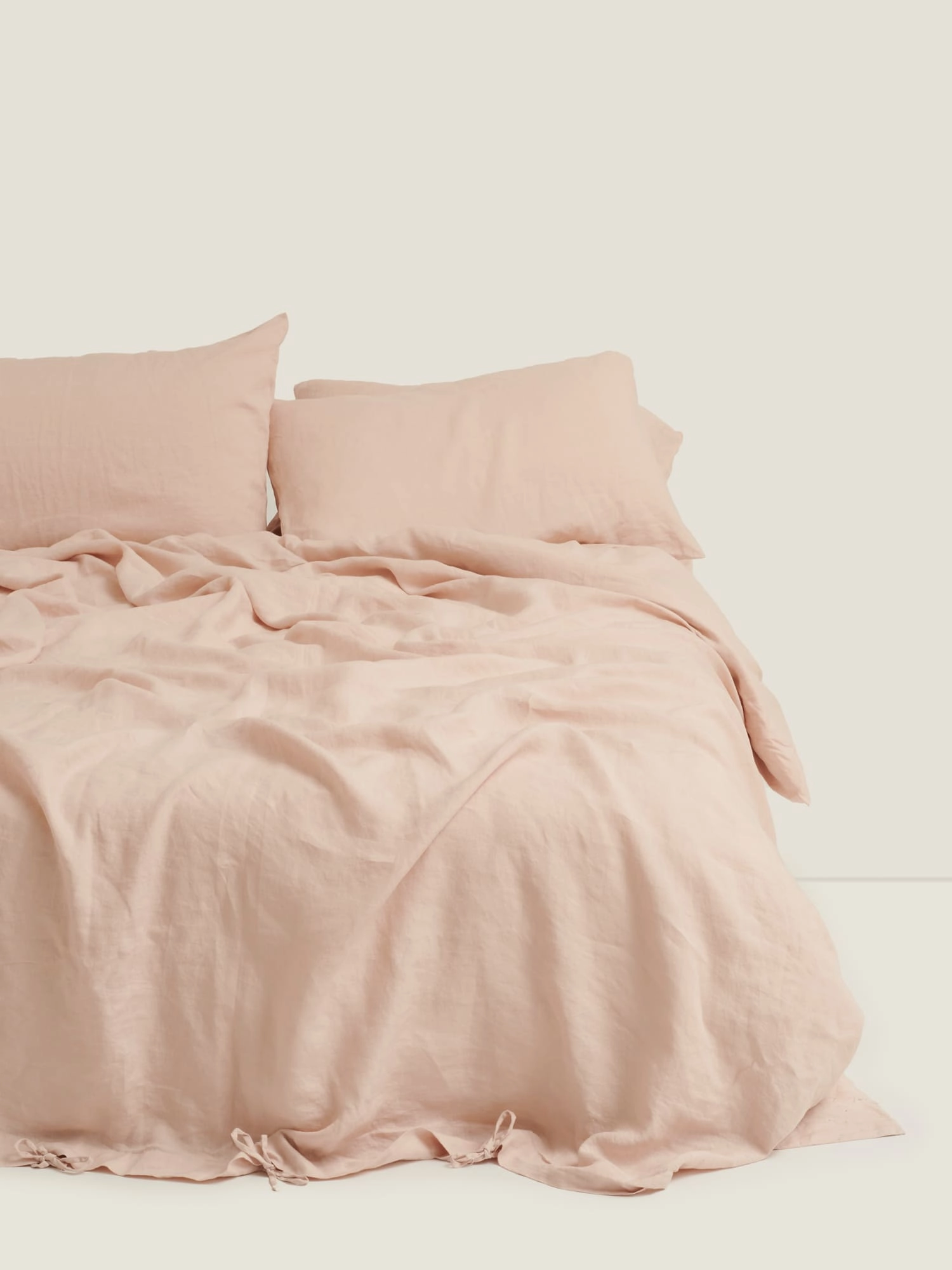 100% Linen Duvet Cover in Blush