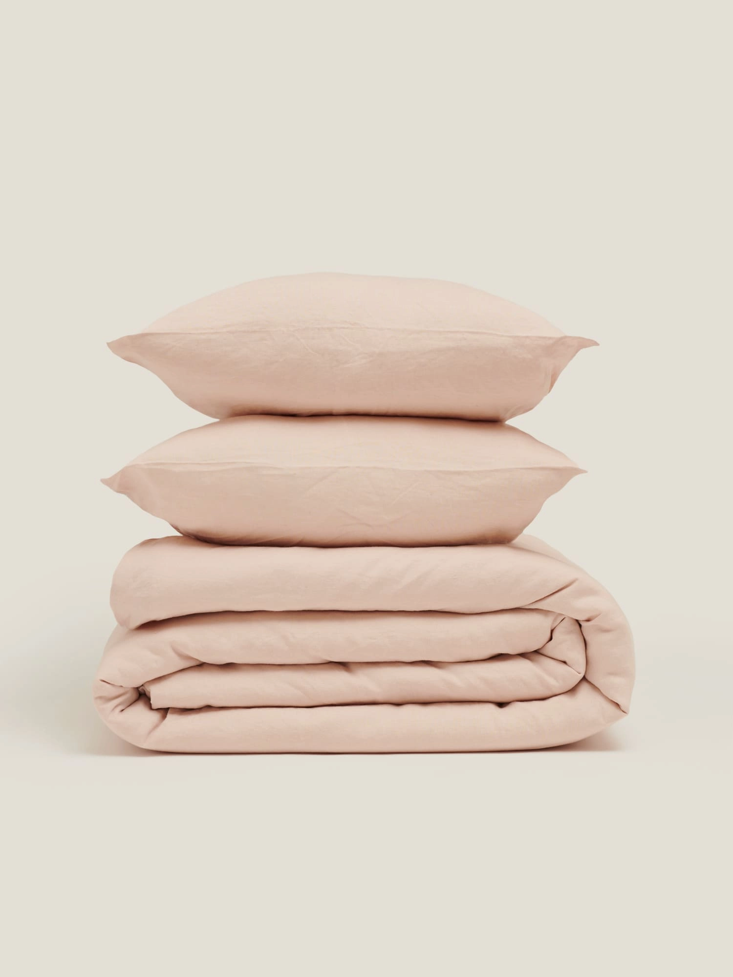 100% Linen Duvet Cover in Blush