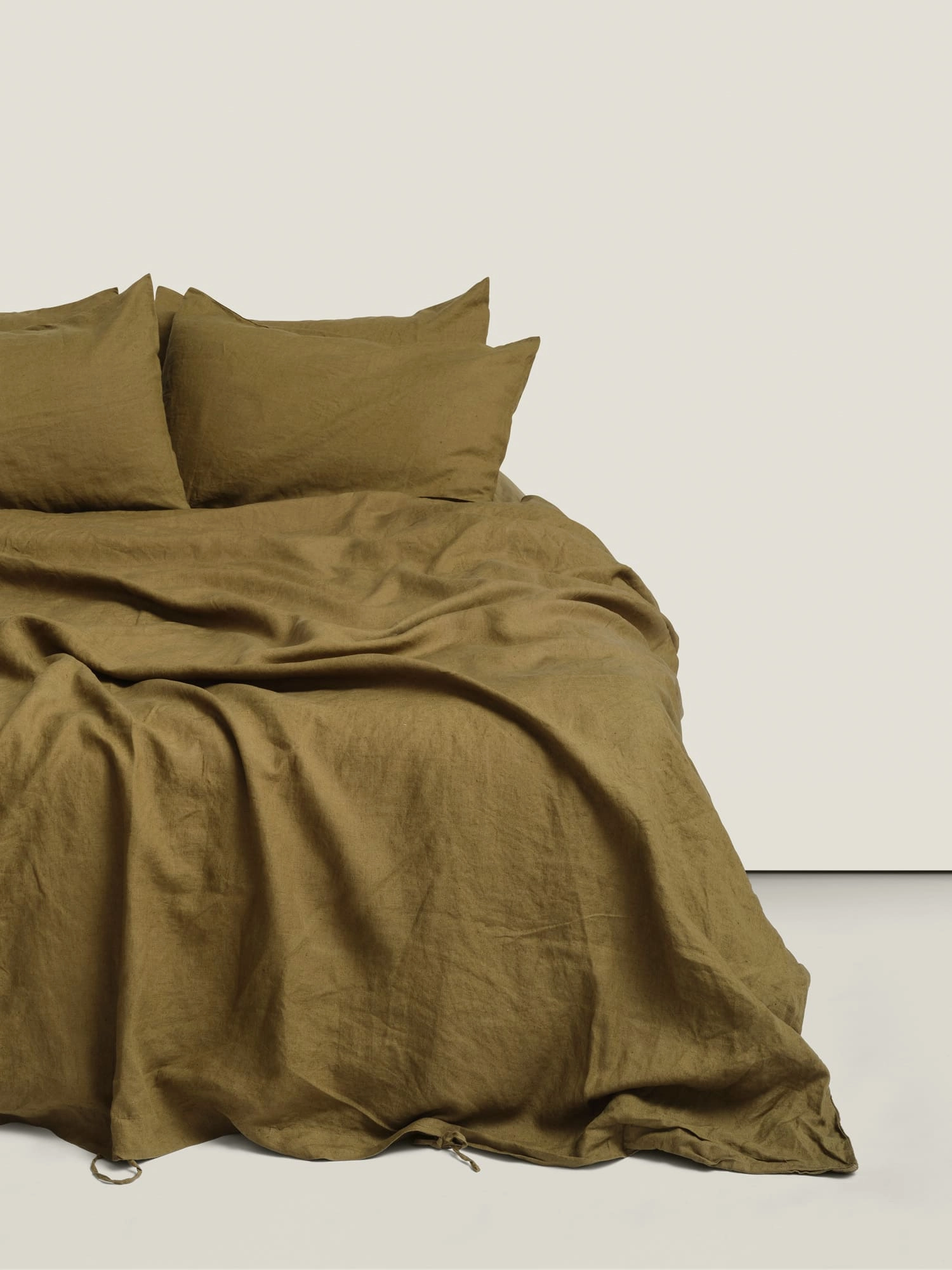100% Linen Duvet Cover in Olive