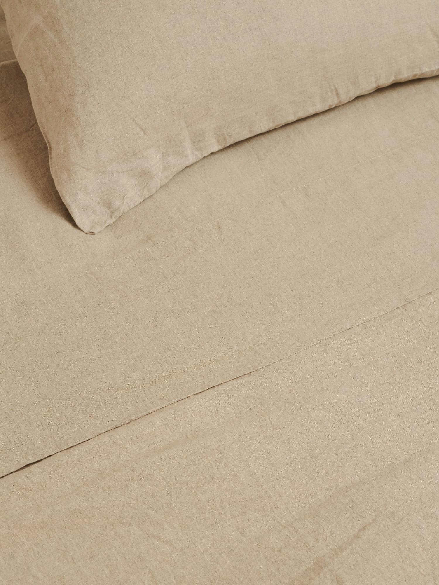 100% Linen Flat Sheet in Natural