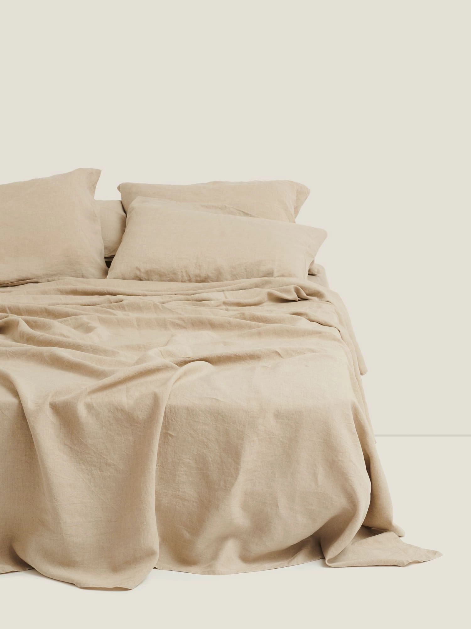 100% Linen Flat Sheet in Natural