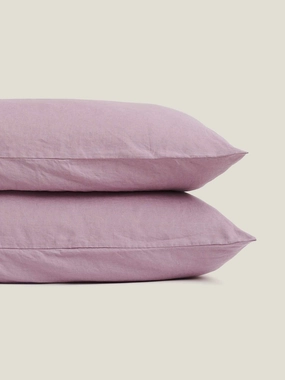 100% Linen Pillowcase Set (of two) in Violet