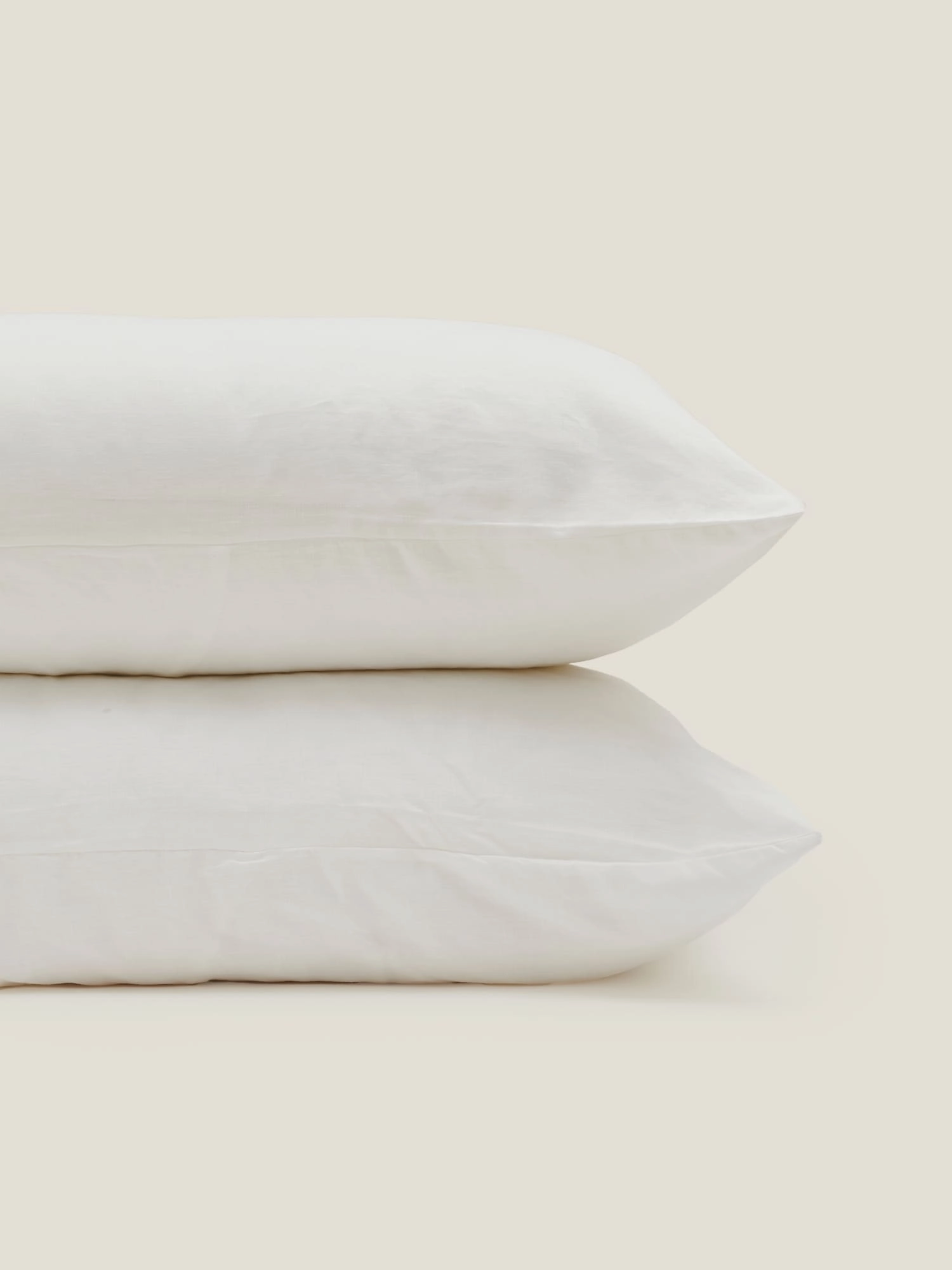 100% Linen Pillowcase Set (of two) in White