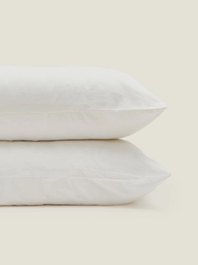 100% Linen Pillowcase Set (of two) in White