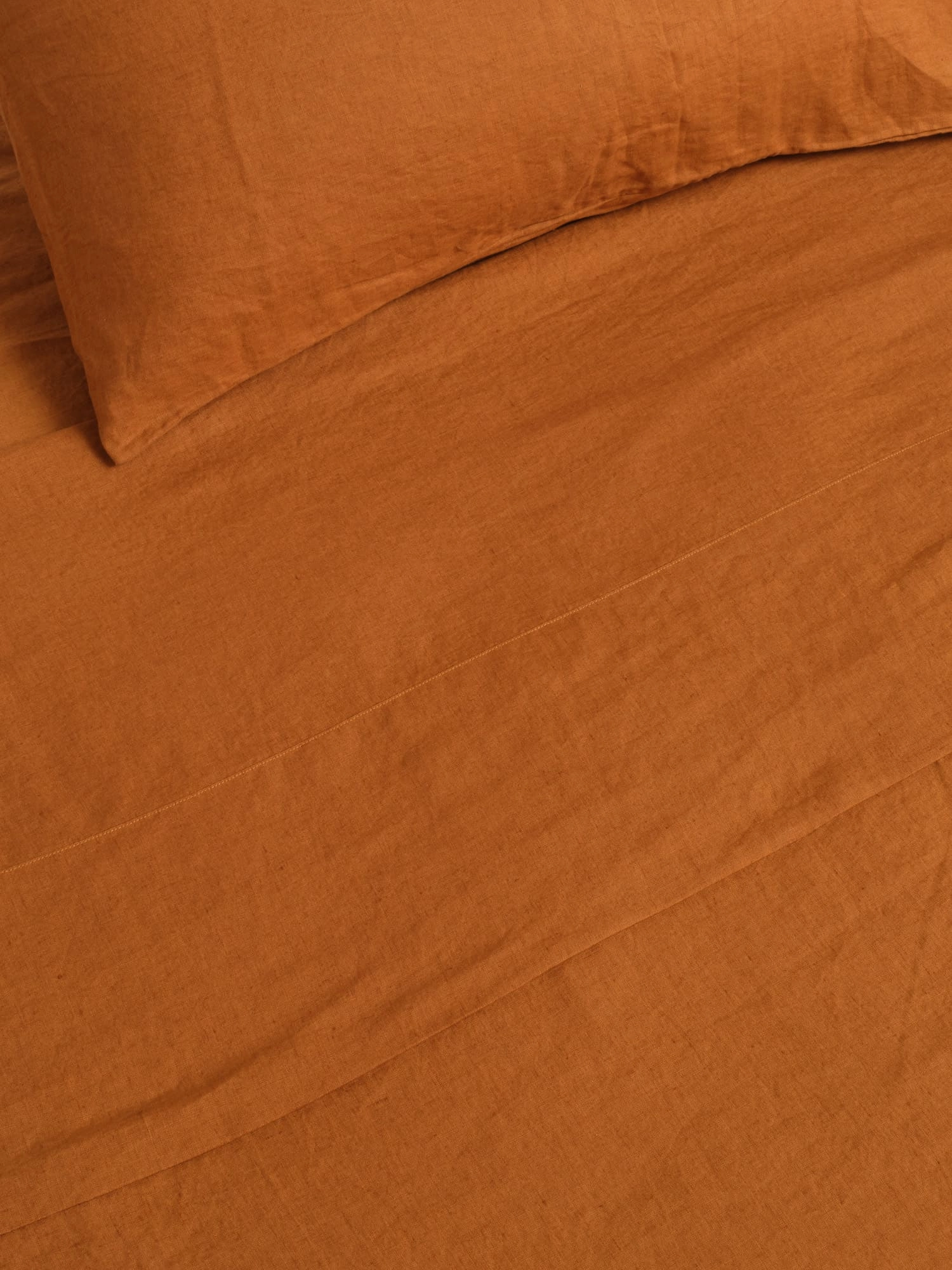 100% Linen Sheet Set in Tobacco