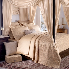 11PC Duvet Cover Set Splendid Zest Flecked Plot Elan Gold