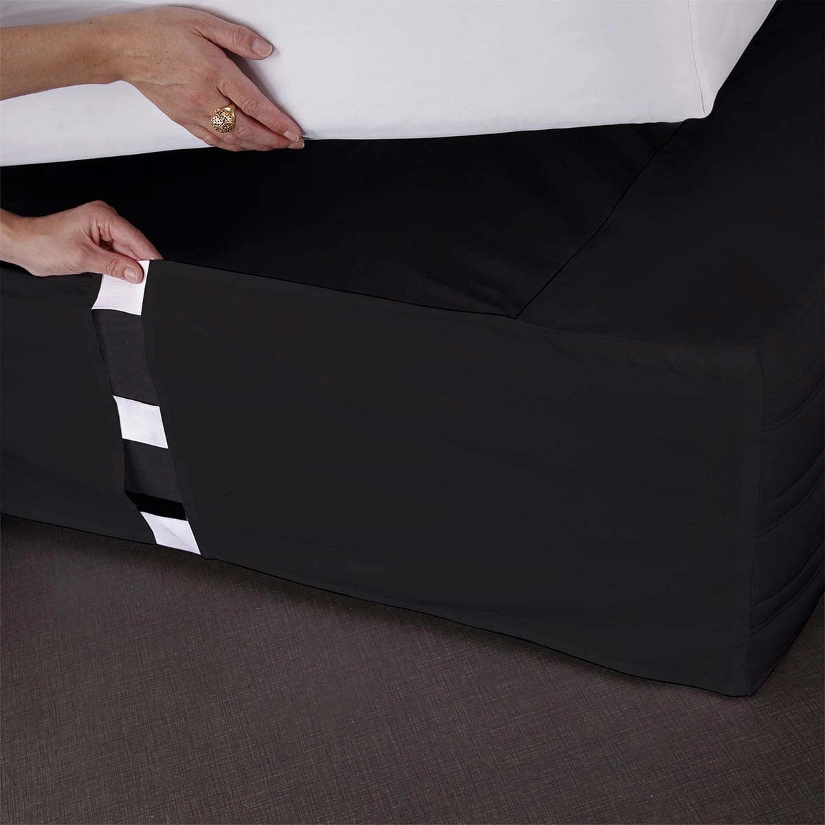 250 Thread Count Easy Fit Stretch Over Valance by Logan & Mason