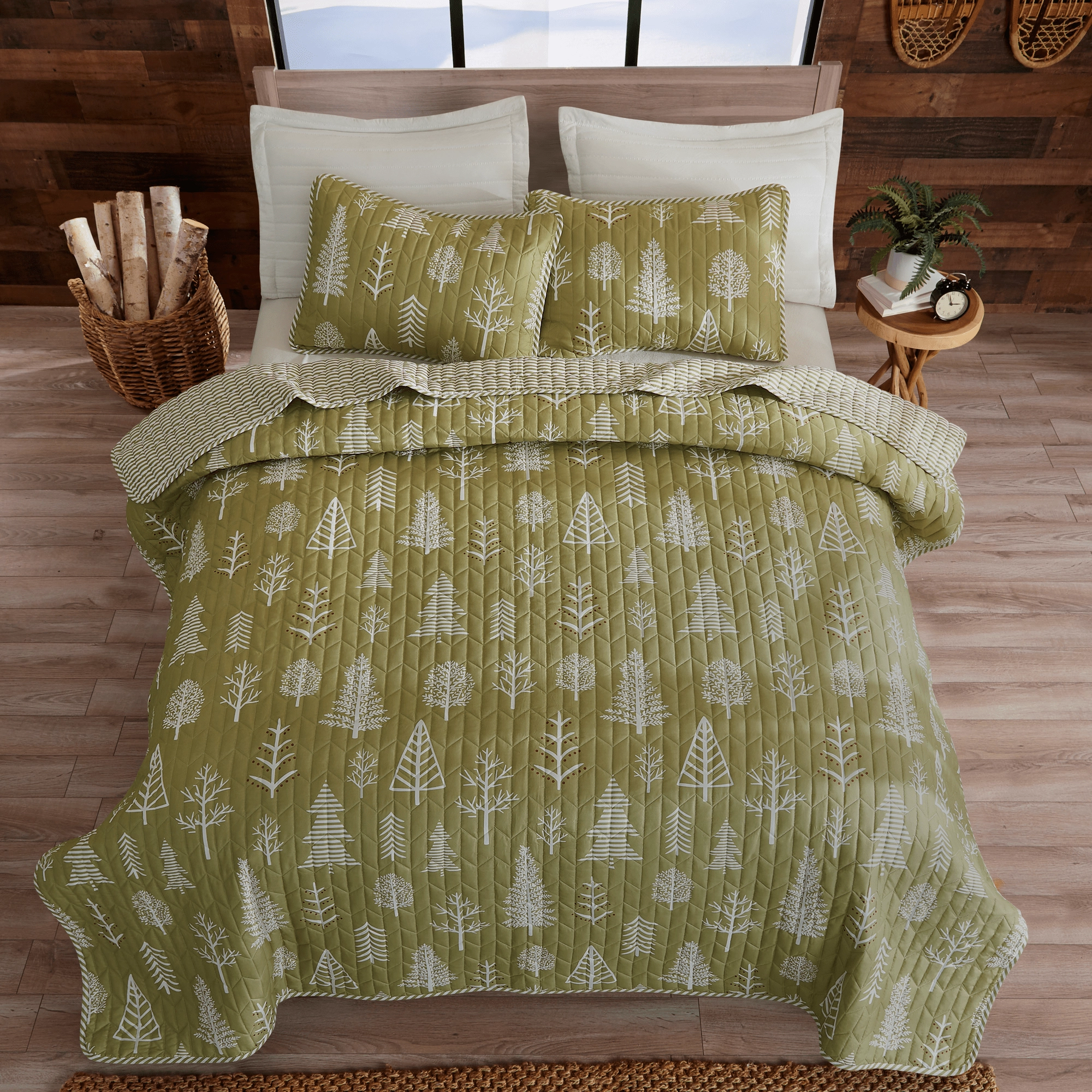 3 Piece Lodge Forest Quilt - Whistler Collection
