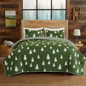 3 Piece Lodge Printed Quilt - Arrowhead