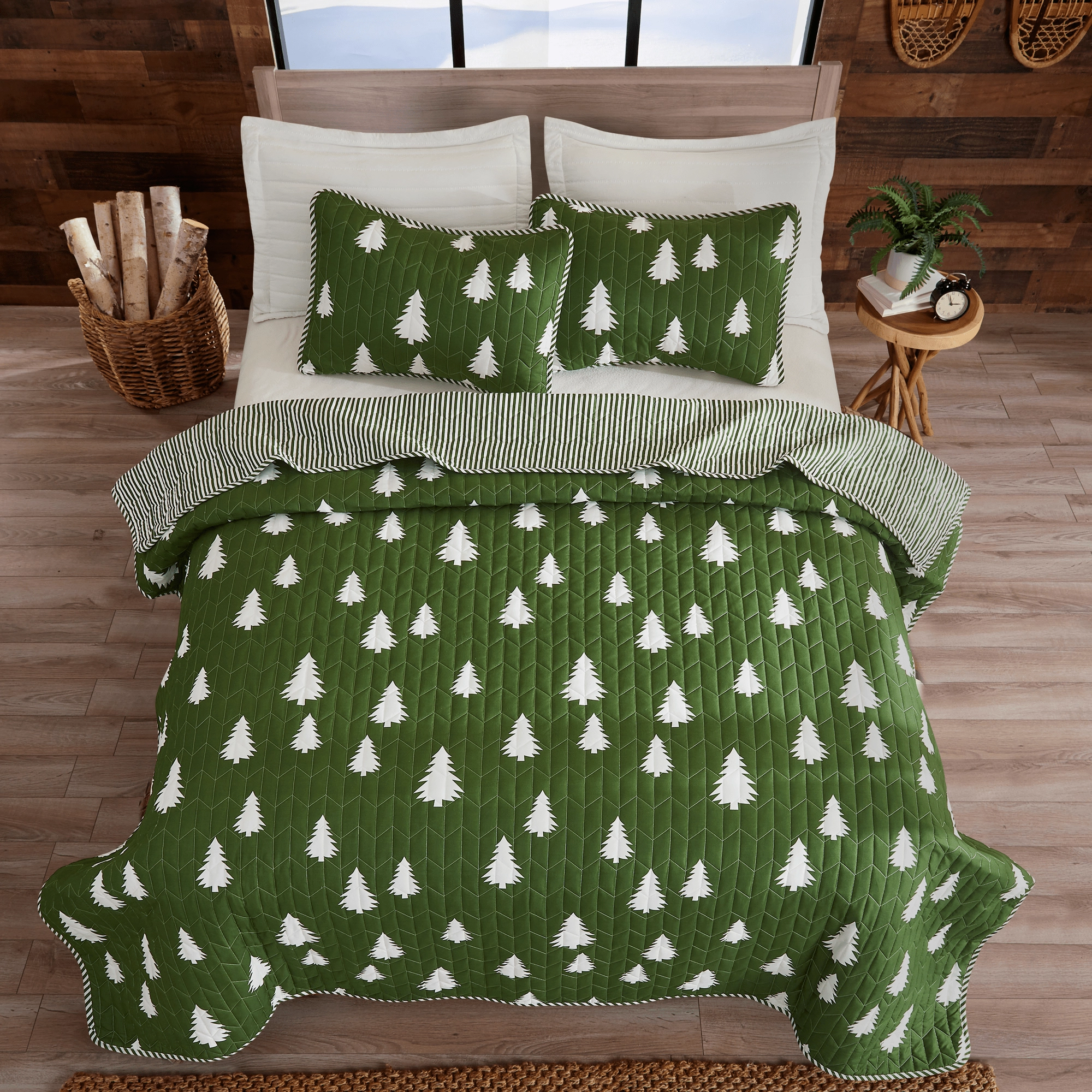3 Piece Lodge Printed Quilt - Arrowhead