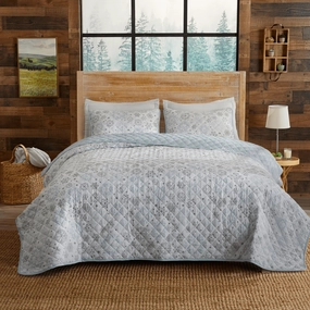 3 Piece Snowflake Quilt - Nova Collection