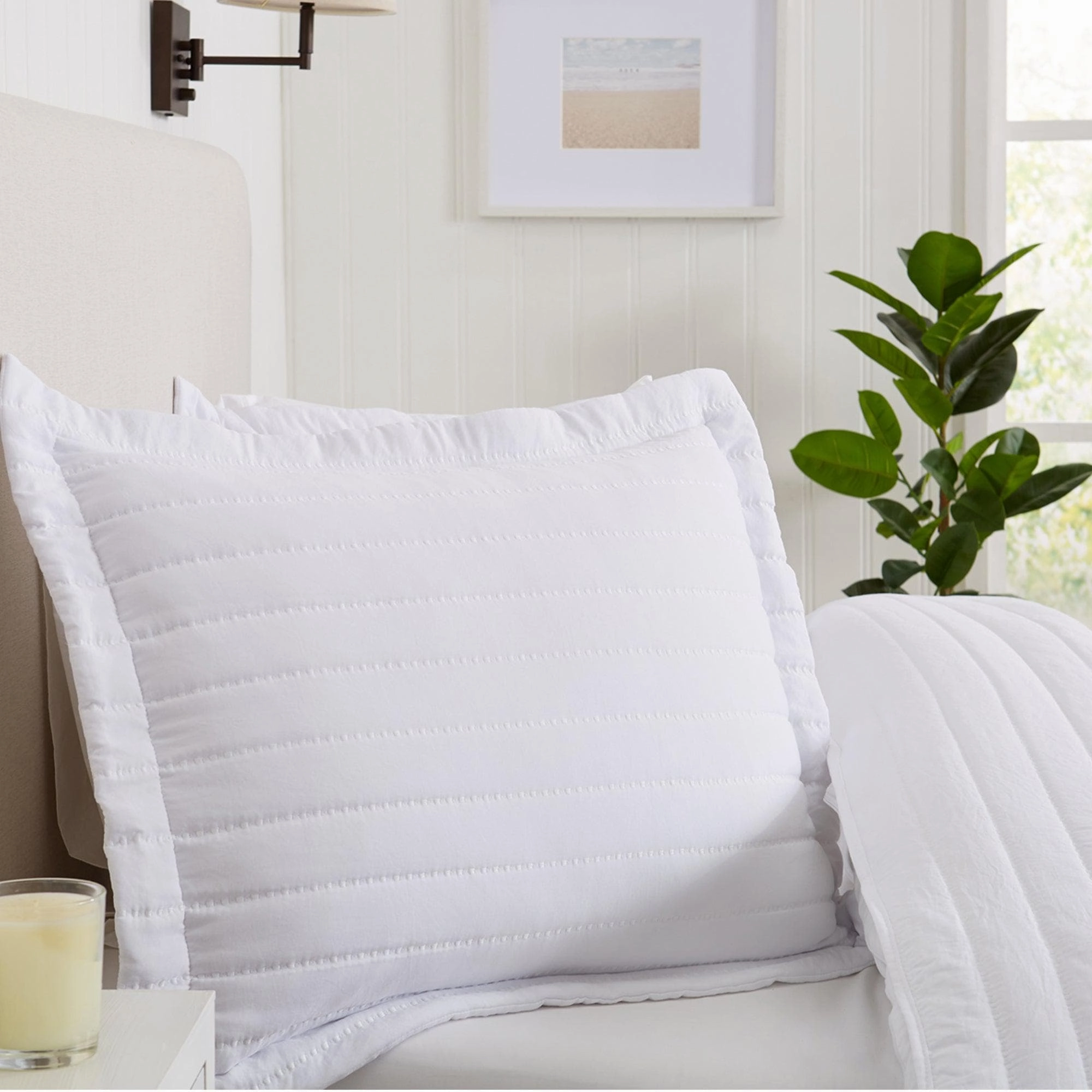 3-Piece Solid Striped Quilt - Virginia Collection