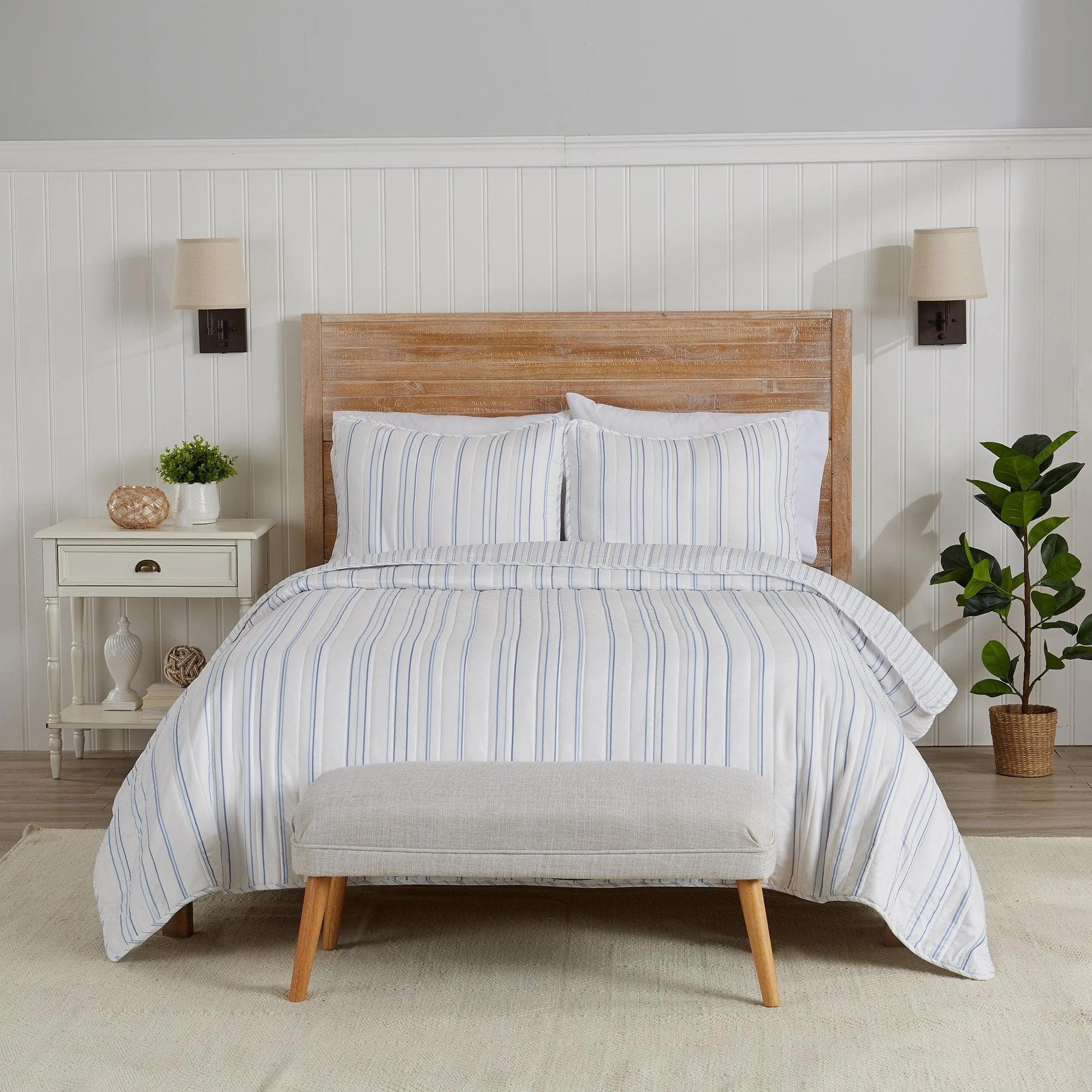 3-Piece Stripe Quilt - Katelyn Collection