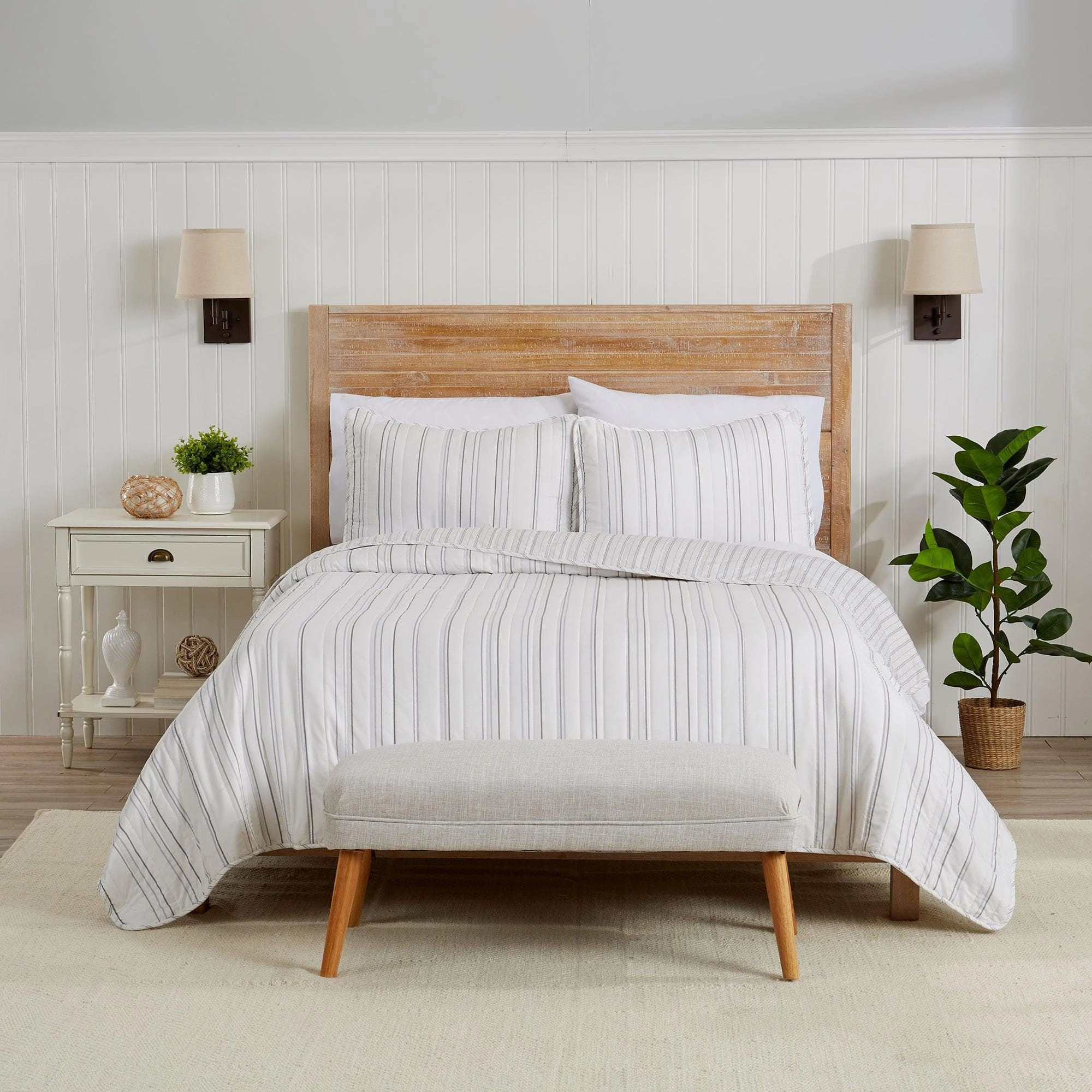 3-Piece Stripe Quilt - Katelyn Collection