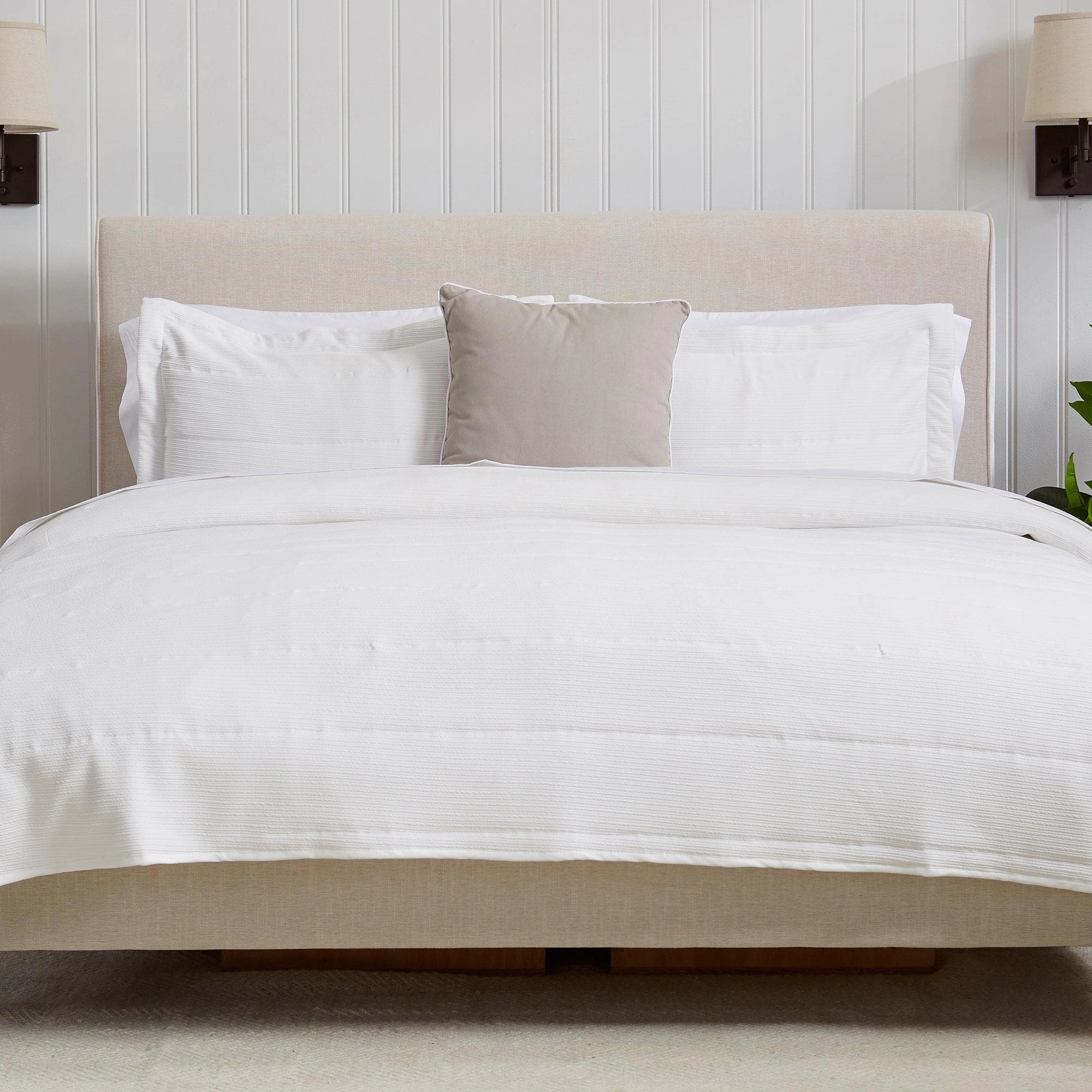 3 Piece Textured Striped Quilt Set - Ellie Collection