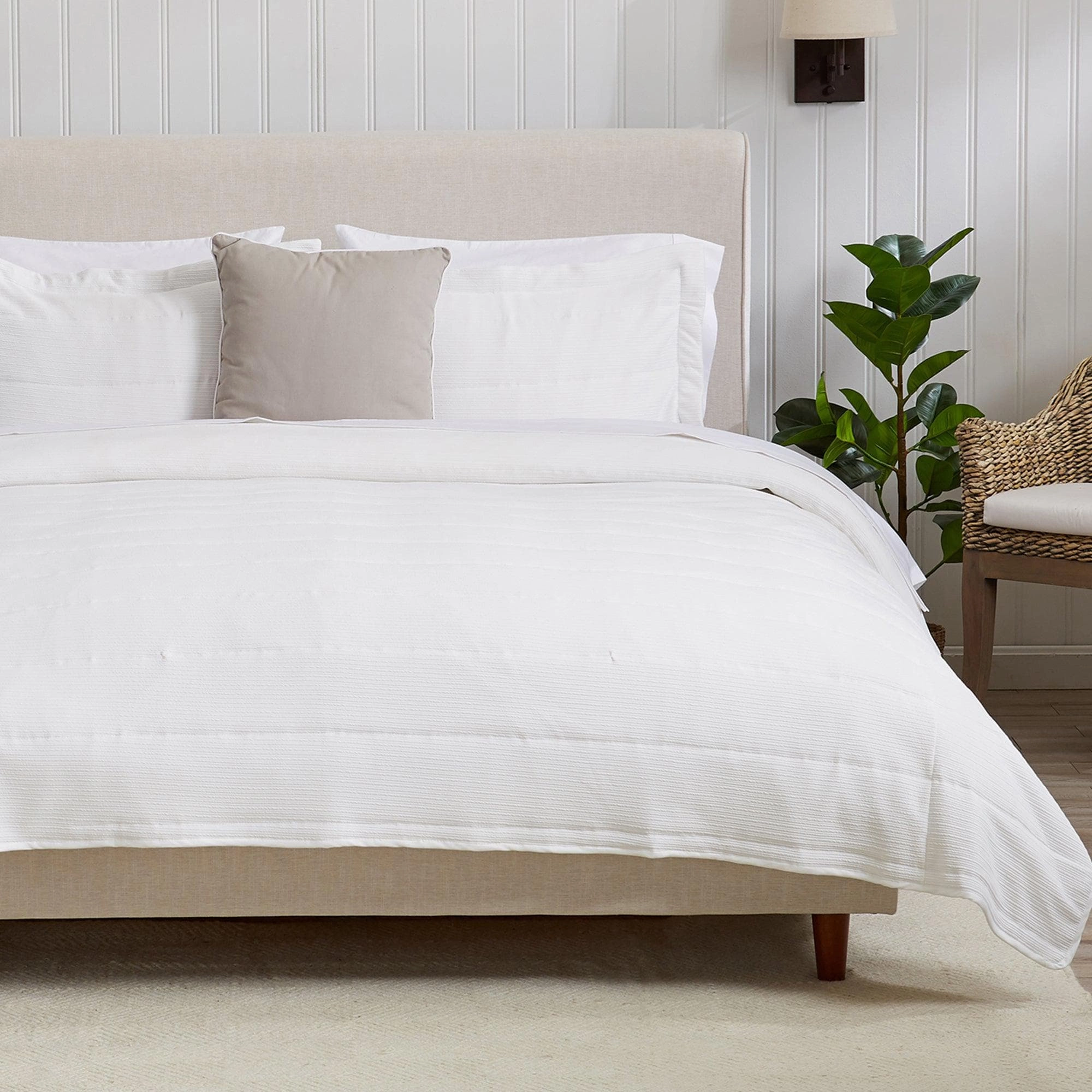 3 Piece Textured Striped Quilt Set - Ellie Collection