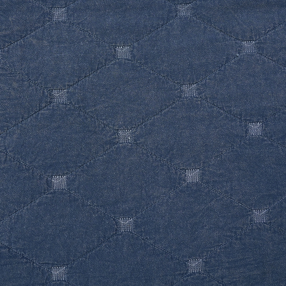 9PC Quilt/Quilted Bed Cover Set Rurban Opulence Ginko Diamond Blue