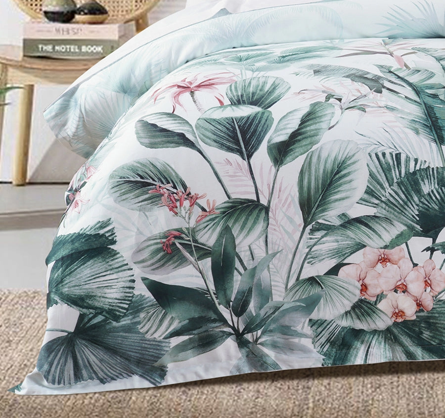 Abbey Quilt Cover Set Range Green
