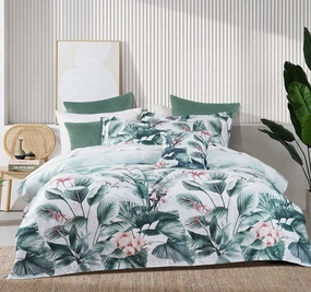 Abbey Quilt Cover Set Range Green