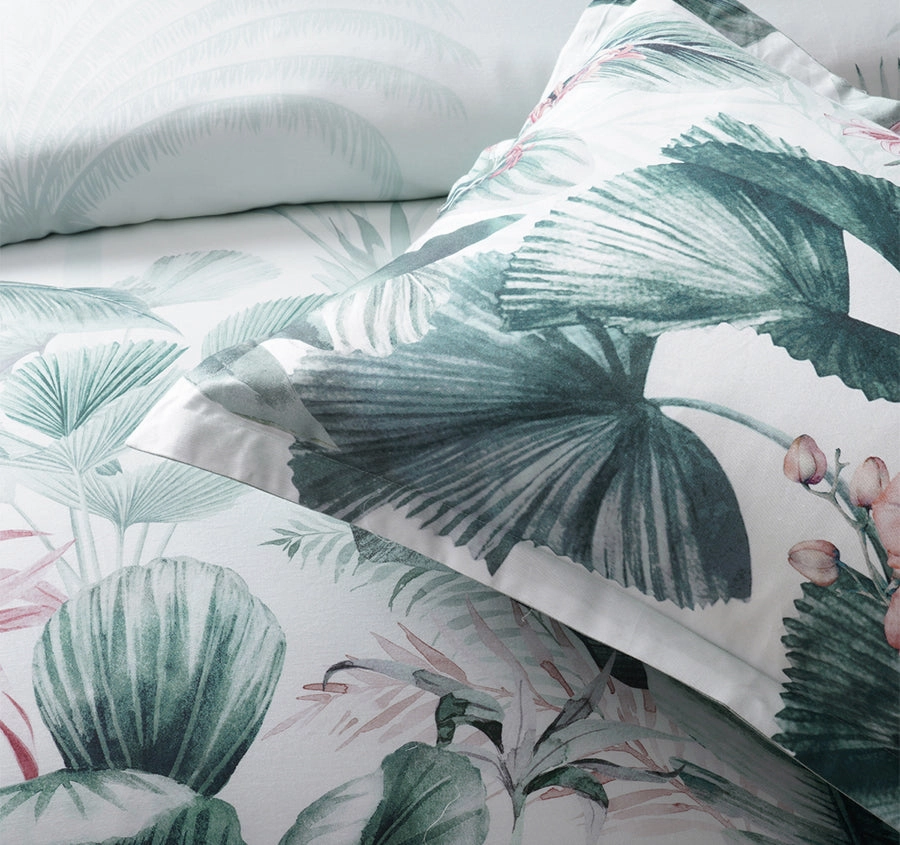 Abbey Quilt Cover Set Range Green