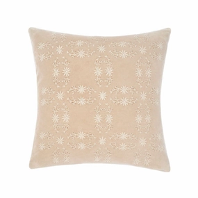 Abigail Sand Square filled Cushion 45 x 45cm by Linen House
