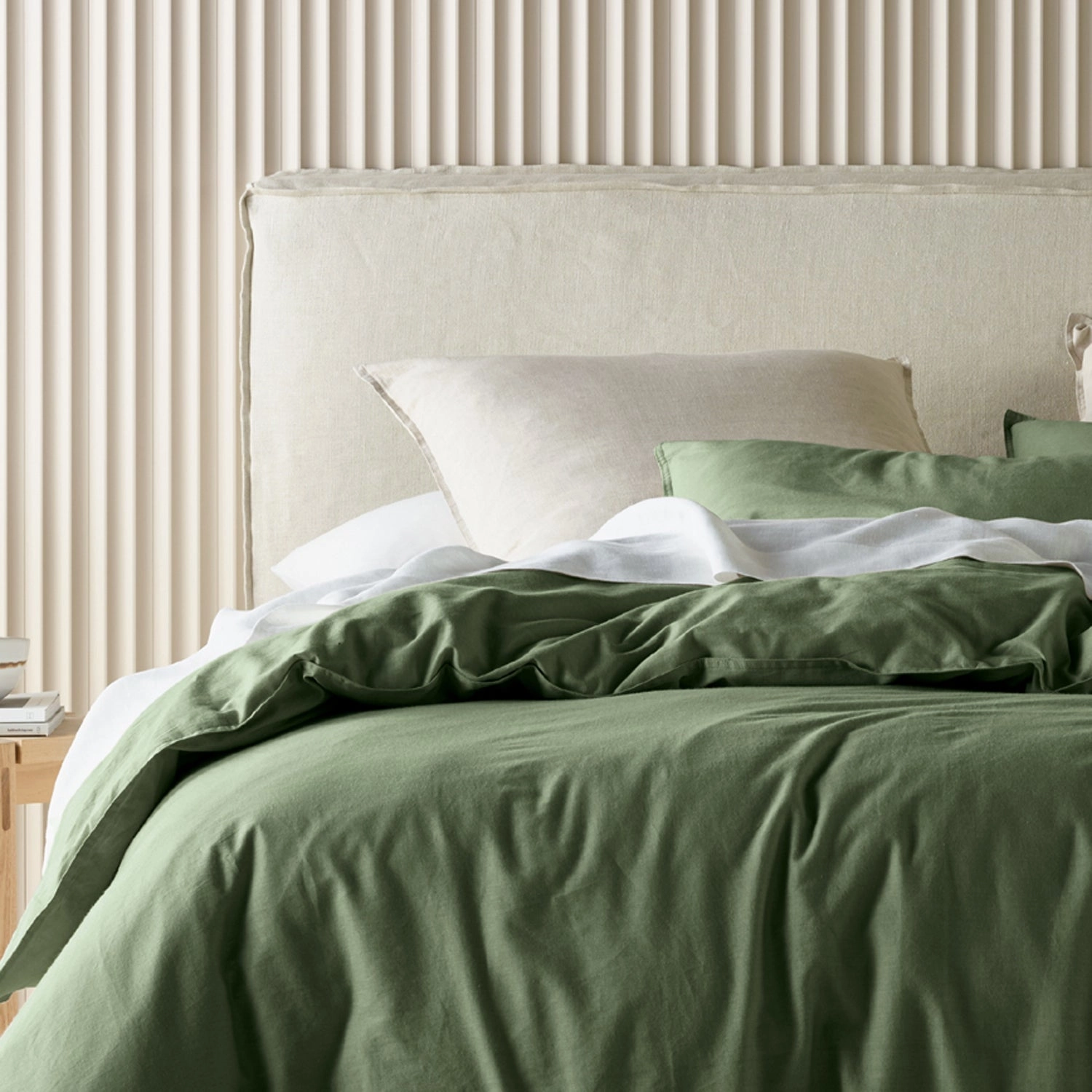 Acacia Olive Quilt Cover Set by Bianca