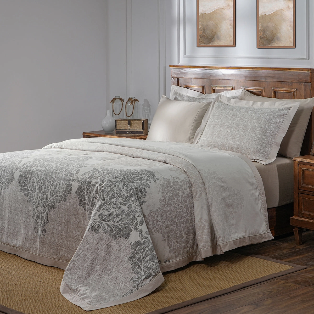 Acanthus Serenity Leisure Lay Print Duvet Cover With Pillow Case