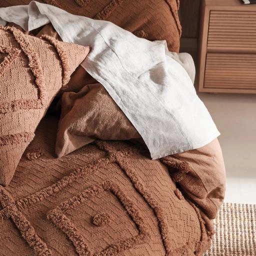 Adalyn Pecan Quilt Cover Set by Linen House