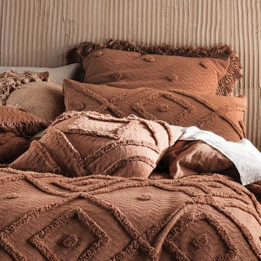 Adalyn Pecan Quilt Cover Set by Linen House