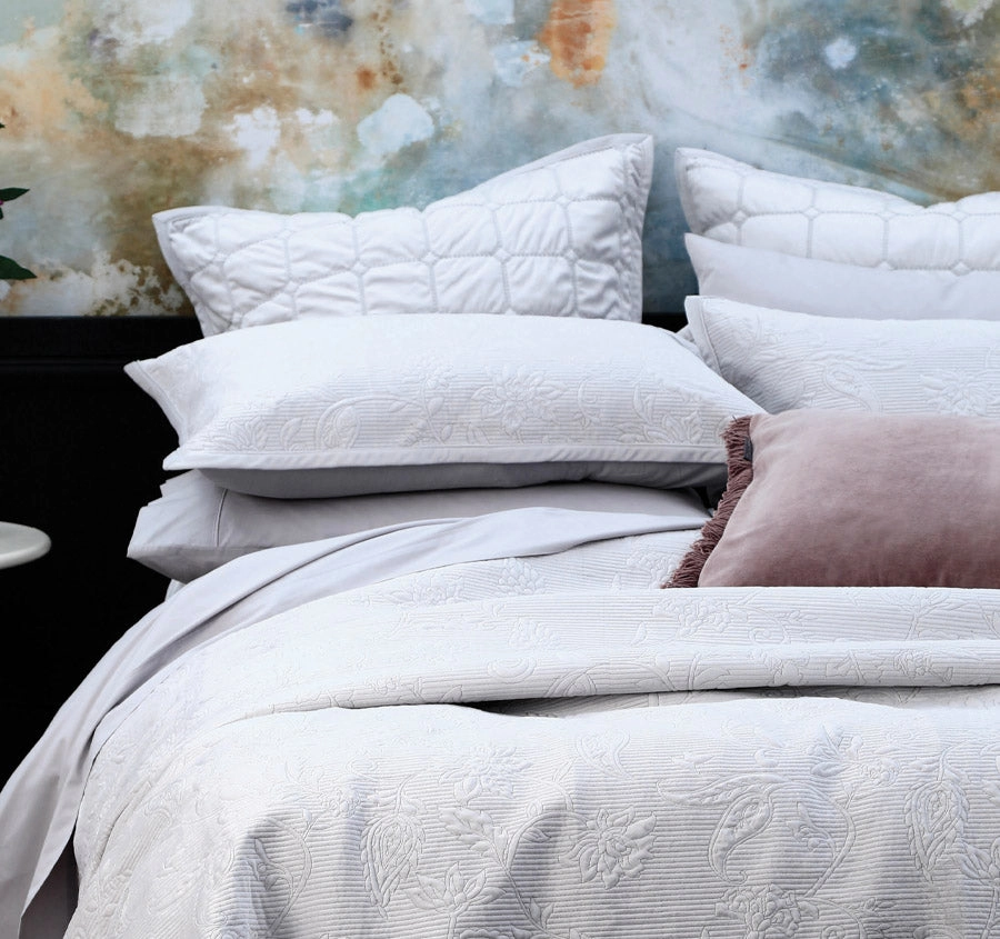 Adrian Bed Cover Set Range Pewter