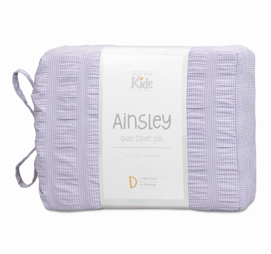 Ainsley Quilt Cover Set Range Lilac