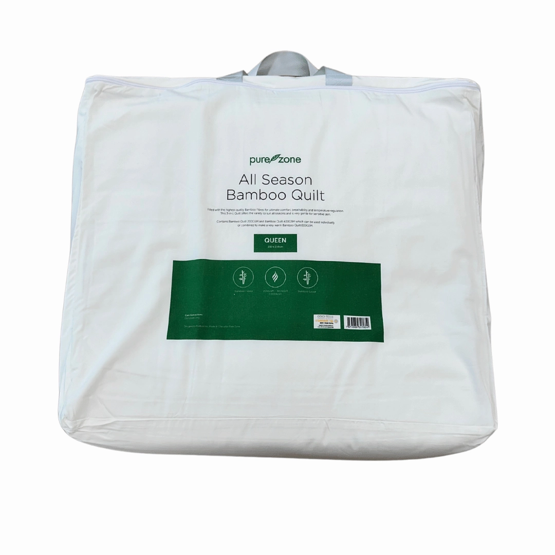 All Season Bamboo '3-in-1' Quilt - Complete as 600GSM