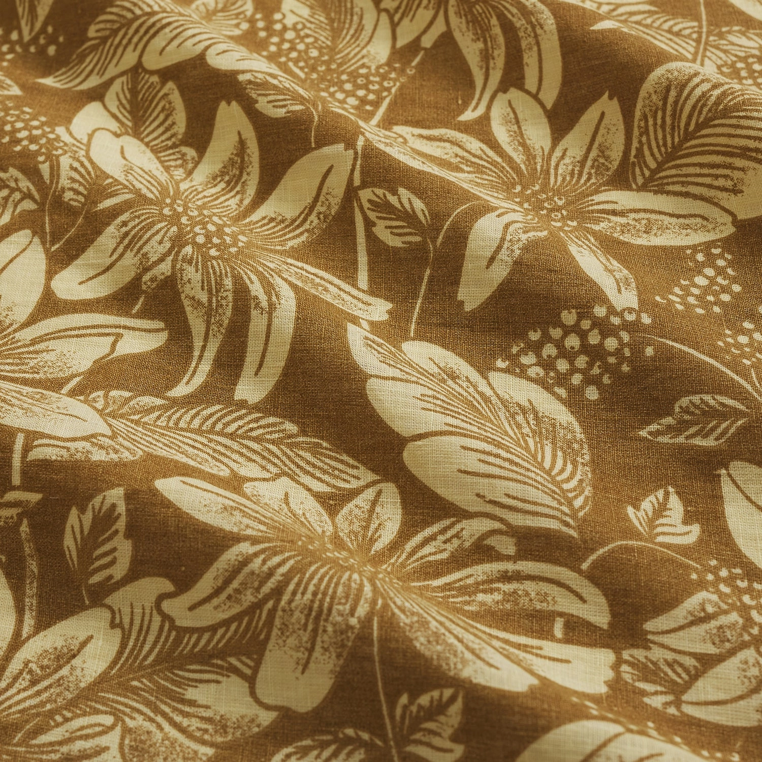 Amrita Linen Quilt Cover - Ginger