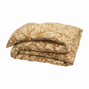 Amrita Linen Quilt Cover - Ginger