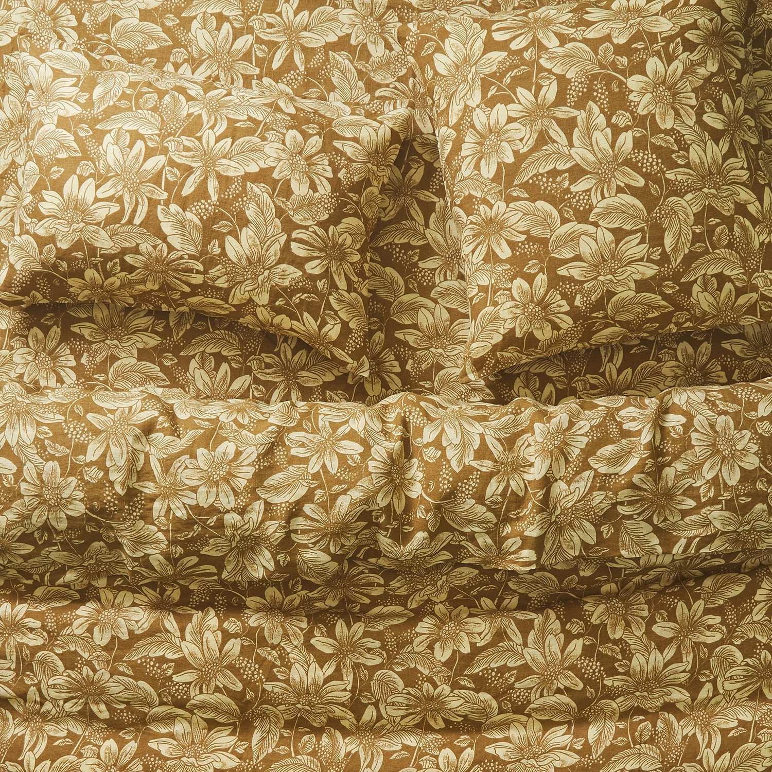 Amrita Linen Quilt Cover - Ginger