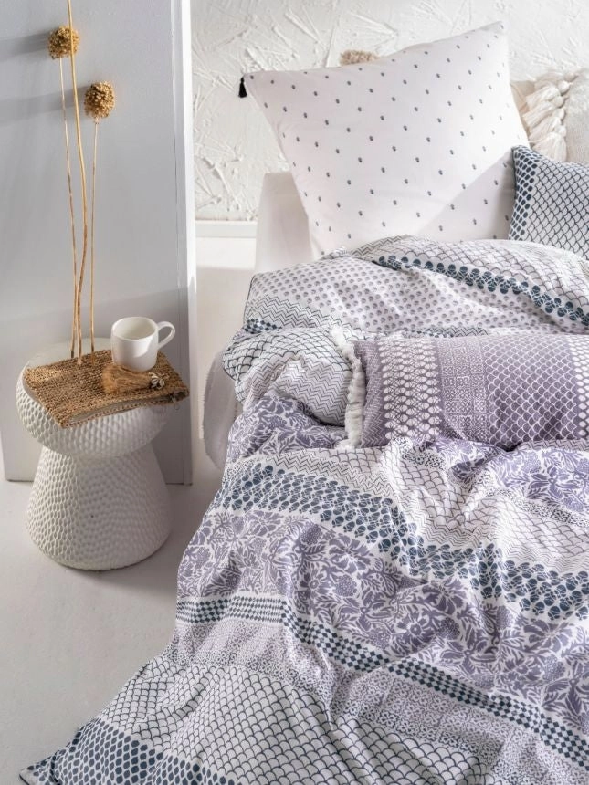 Anika Blue Cushion 35 x 55cm by Linen House