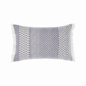 Anika Blue Cushion 35 x 55cm by Linen House