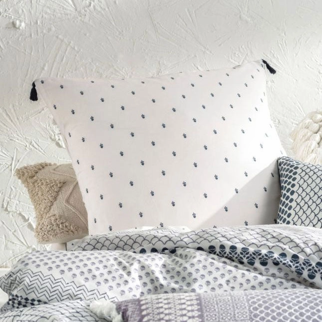 Anika Blue European Pillowcase by Linen House