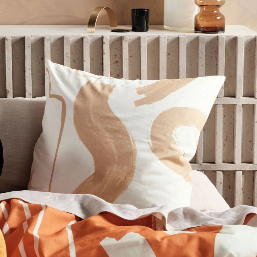Arden Apricot European Pillowcase by Linen House