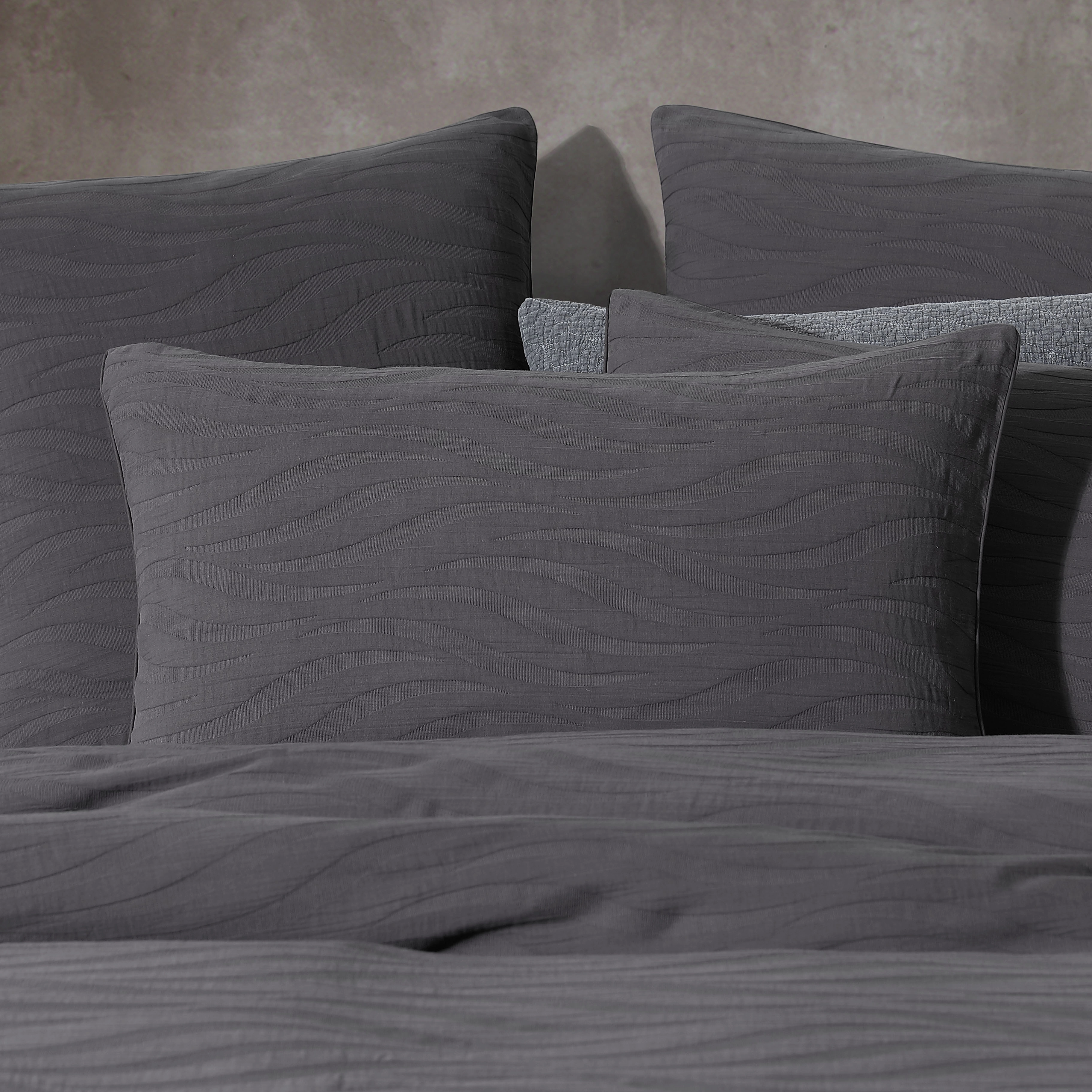 Ariel Charcoal Quilt Cover Set by Logan & Mason Platinum