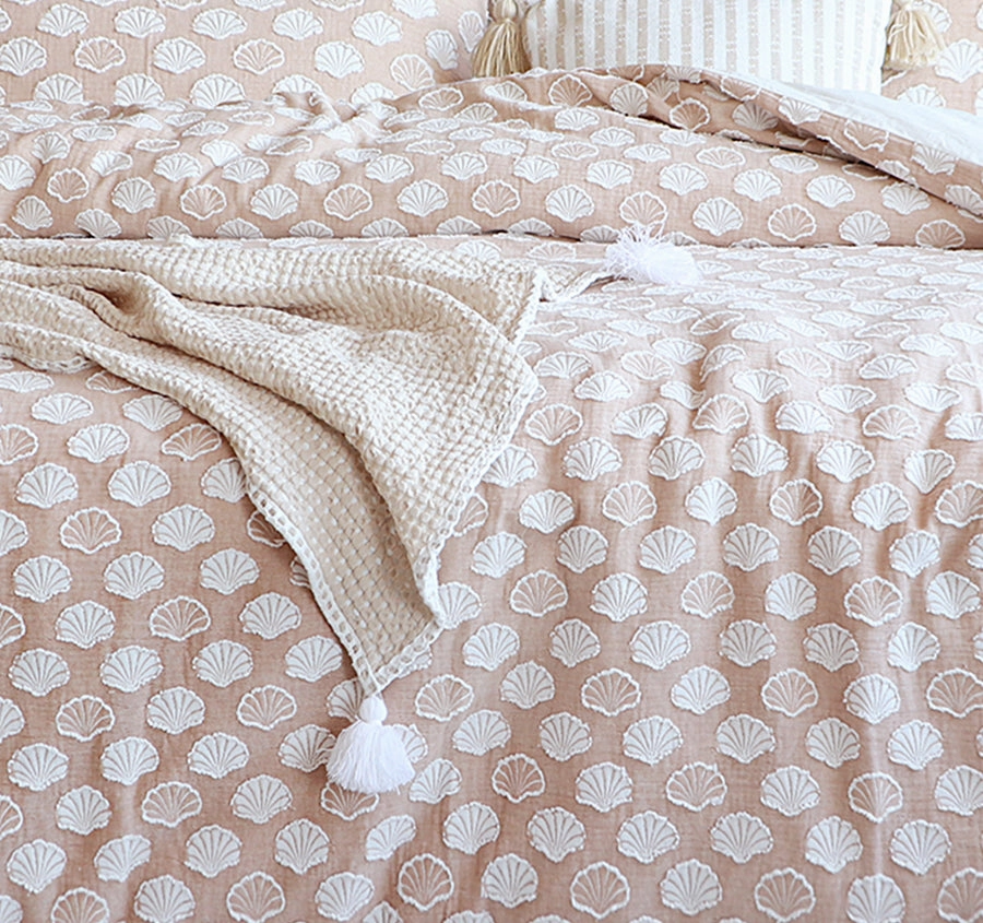 Ariel Quilt Cover Set Range Rust
