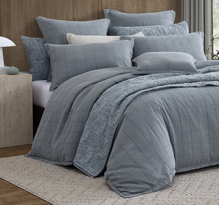 Artemis Quilt Cover Set Range Denim