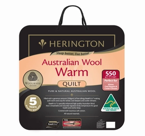 Australian Warm Wool 550GSM Quilt Range