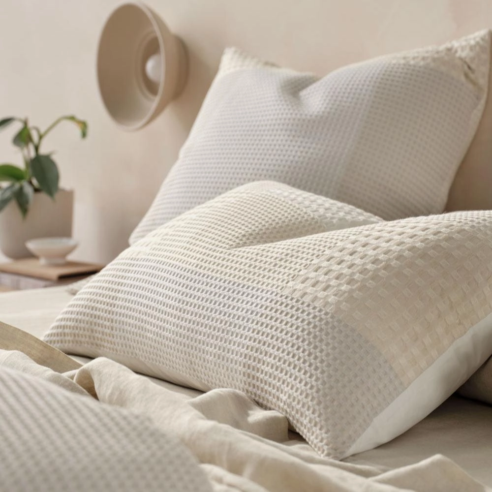 Baleares Vanilla Quilt Cover Set by Linen House
