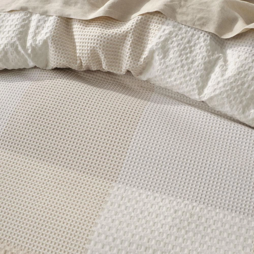 Baleares Vanilla Quilt Cover Set by Linen House