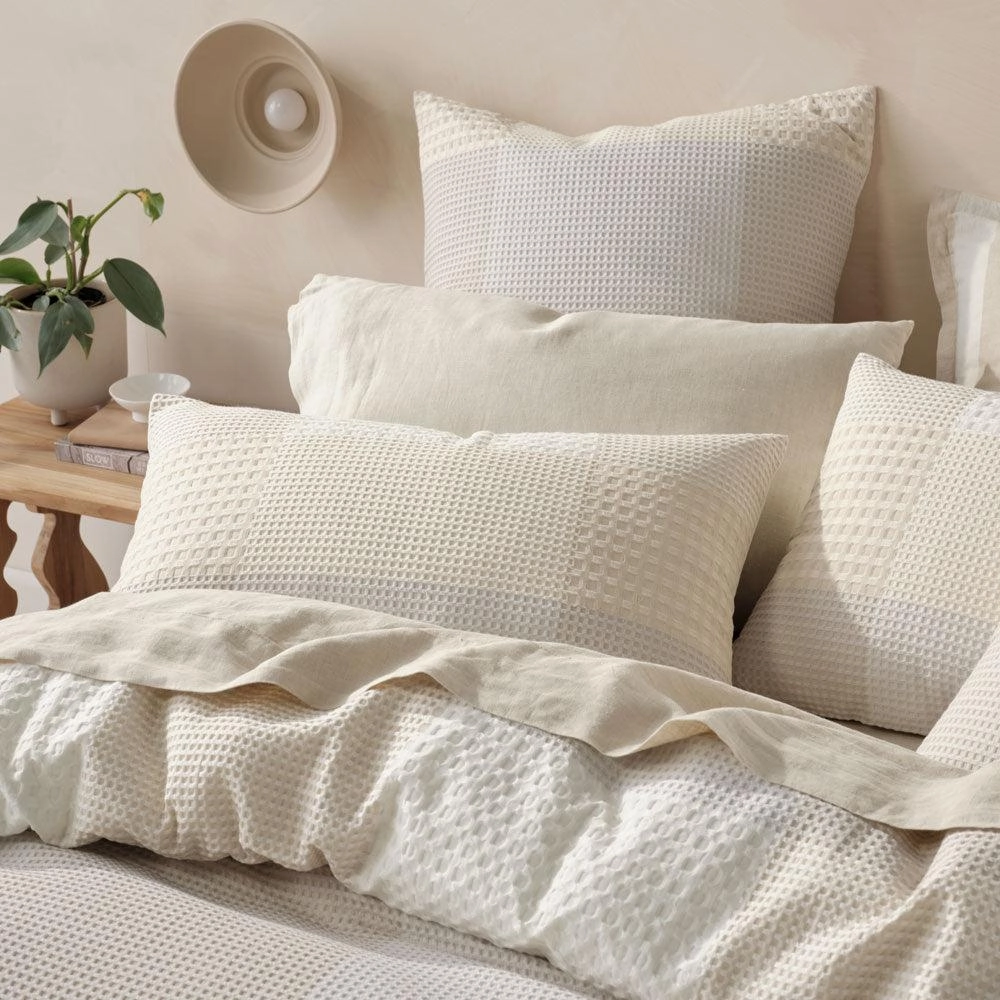 Baleares Vanilla Quilt Cover Set by Linen House