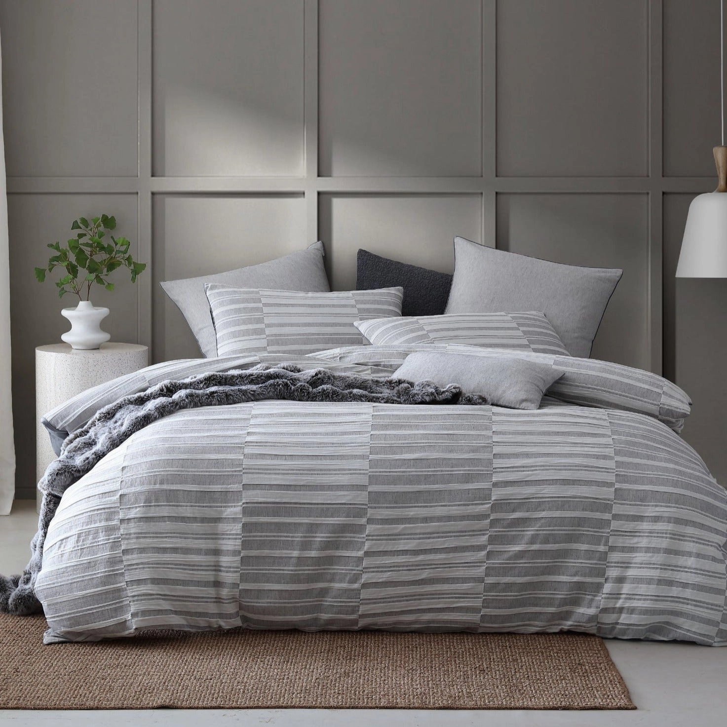 Balmoral Ash Quilt Cover Set by Logan and Mason Platinum