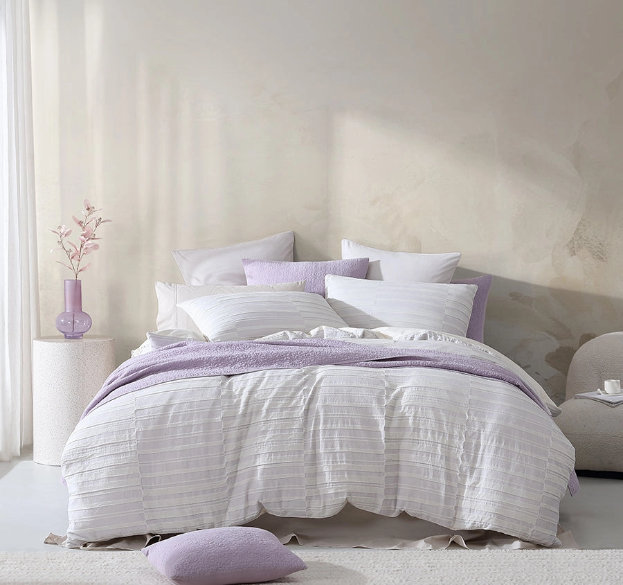 Balmoral Quilt Cover Set Range Lilac