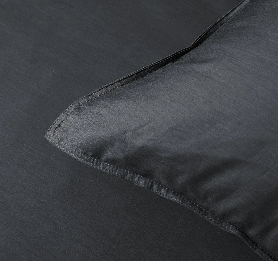 Bamboo Eco 400THC Cotton Quilt Cover Set Range Charcoal
