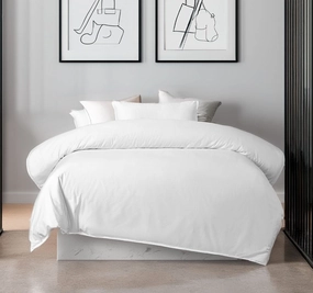 Bamboo Eco 400THC Cotton Quilt Cover Set Range White